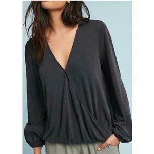 Anthropologie Sunday in Brooklyn Kinston Wrap Top Size Medium